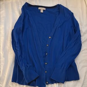 Banana Republic Blue Button-Up Cardigan